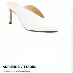 Leather Mule Kitten Heel